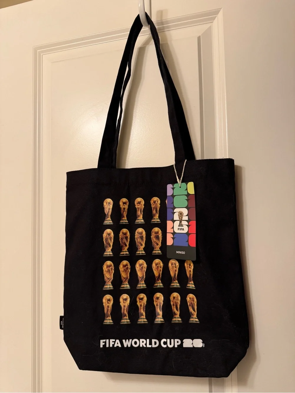 Miniso FIFA World Cup Black Tote Bag